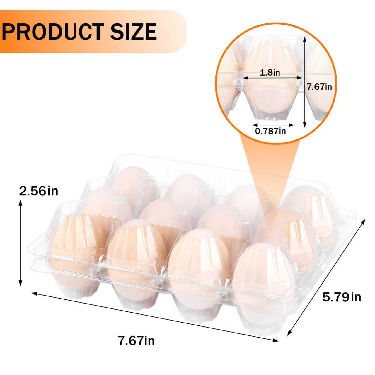 ZHIGLMYD clear-egg-carton-visibility shows eggs at a glance for quality checks.