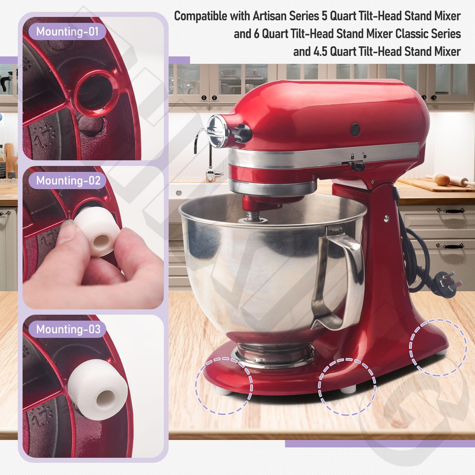 ZHIXING dough hook storage plate holds hooks tidy in one place.