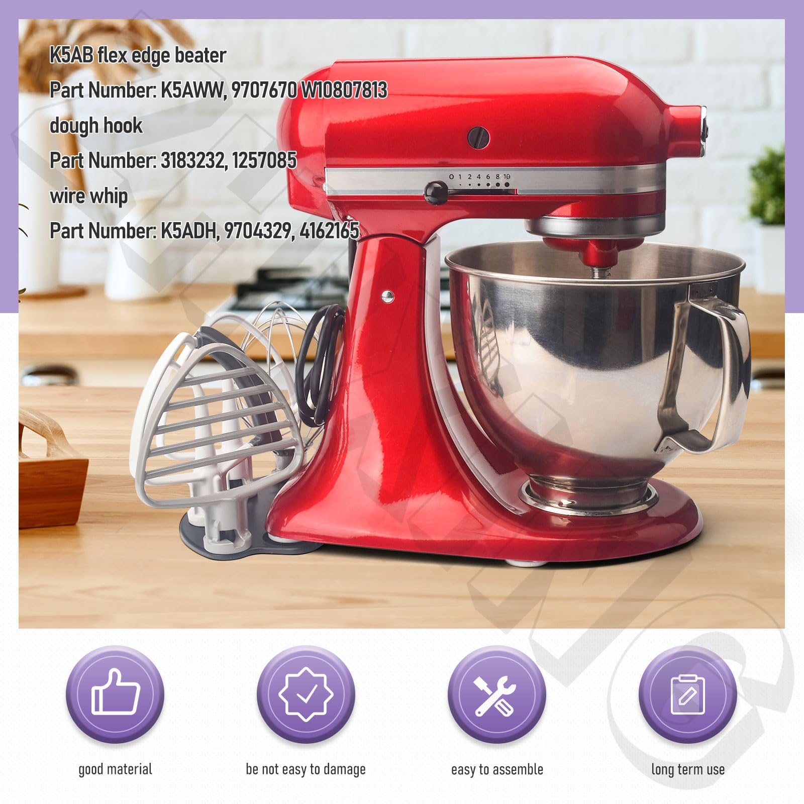 ZHIXING wire whip holder keeps tools organized and cords off the counter.