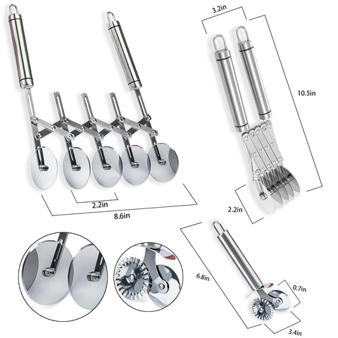 ZHIYUEJING Pastry Cutter wheel detailed blades enable clean cuts.