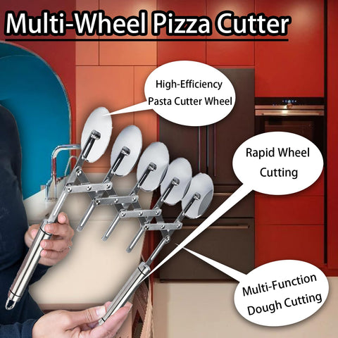ZHIYUEJING Pastry Cutter wheels in action for quick, even pasta and dough cuts.