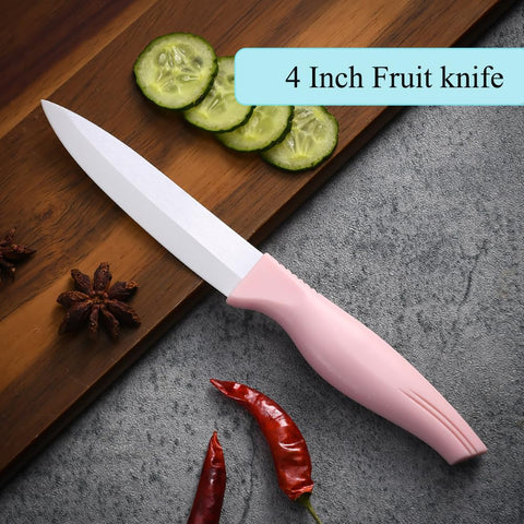 Zhiyun pink ceramic knife set sharp blade for effortless slicing