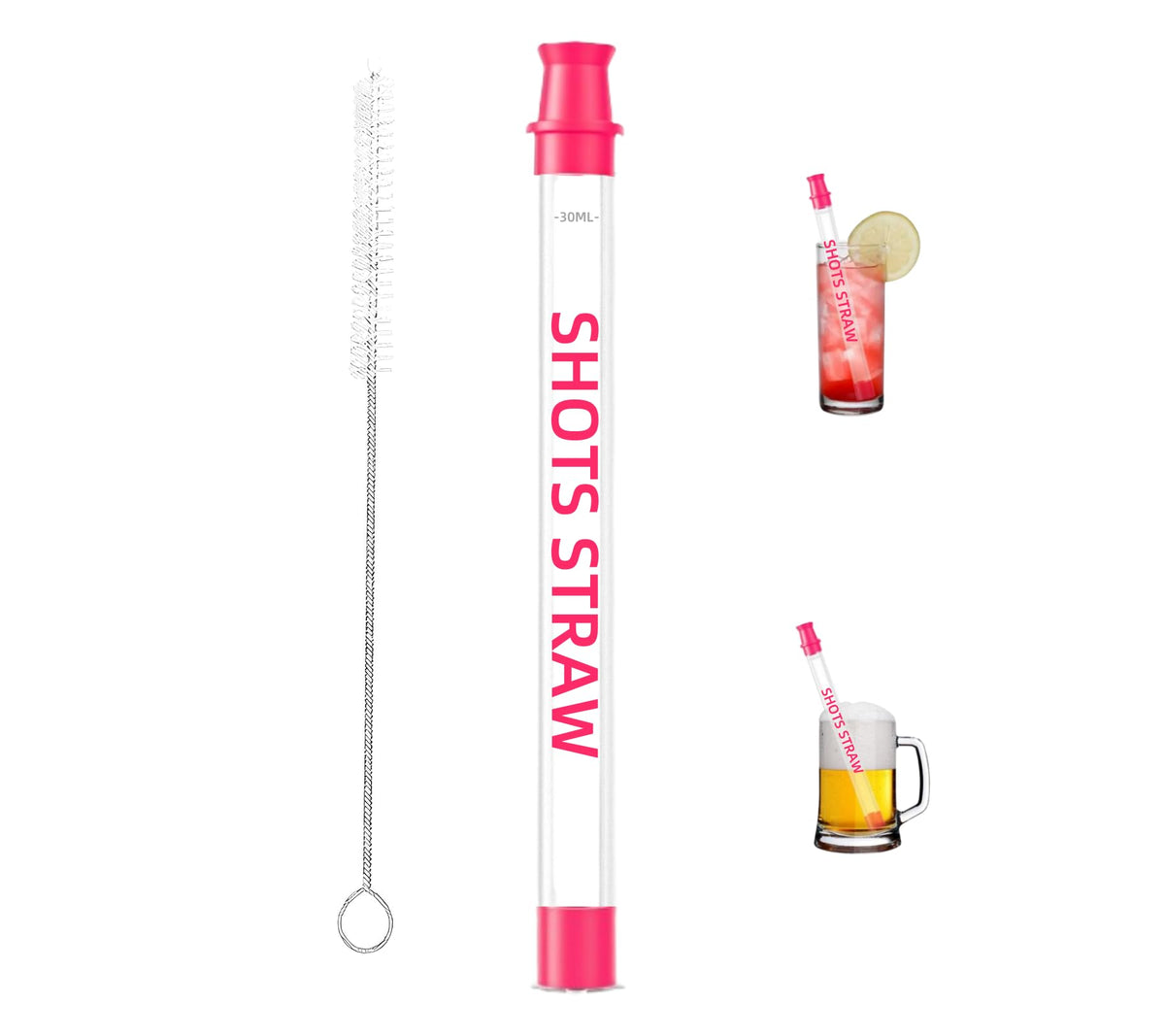 ZHYPFF shot straw for beverage pour delivers precise 1oz measurement