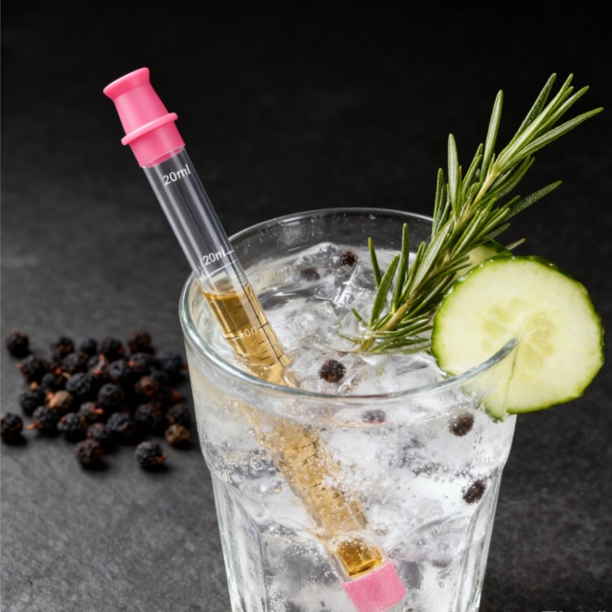 ZHYPFF shot straw acts as a holder for wine glasses during service