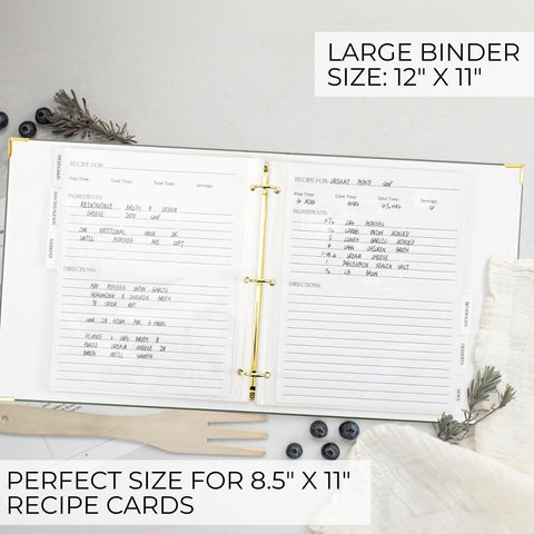 ZICOTO 8.5x11 recipe card templates for easy handwriting
