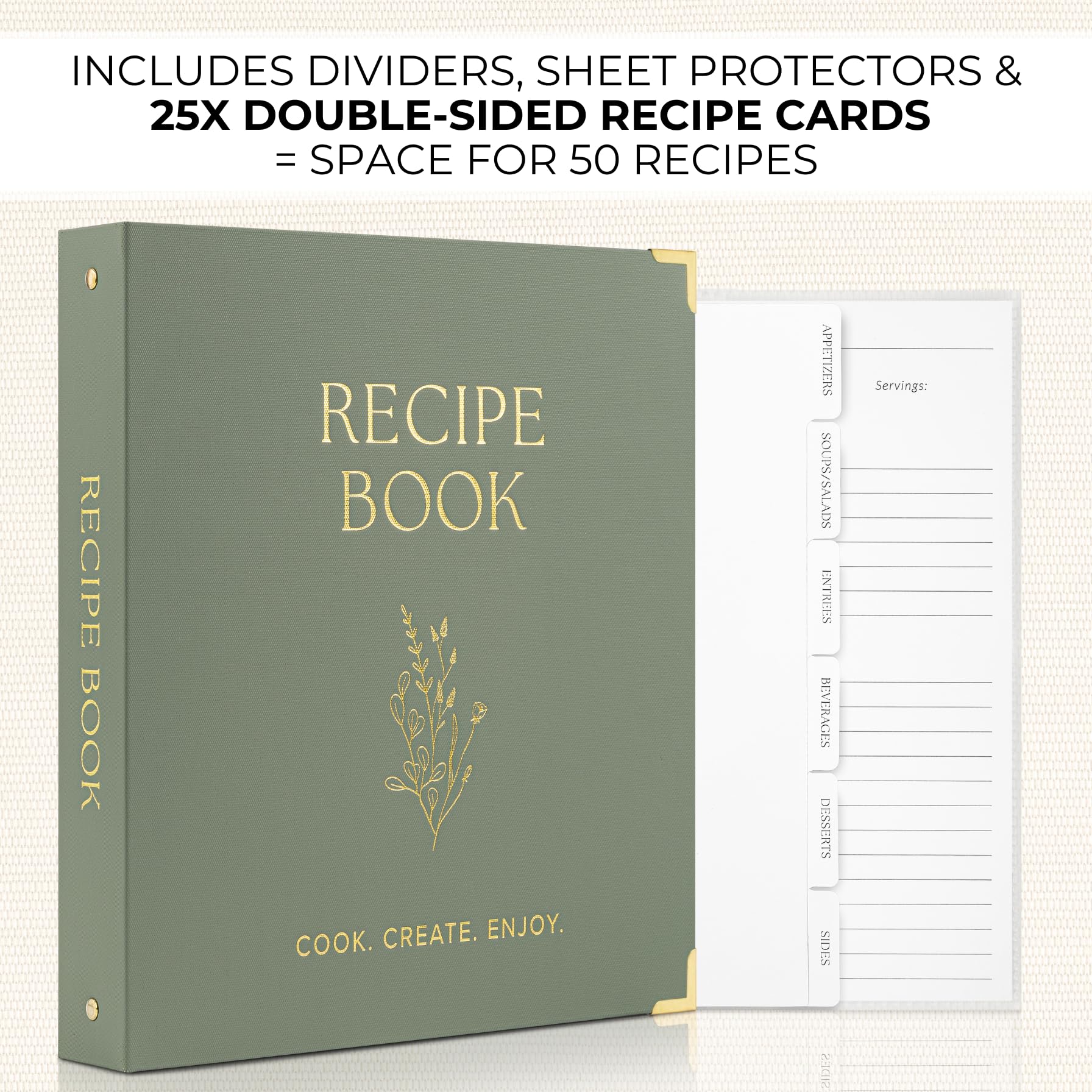 ZICOTO blank recipe cards set offers ample writing space