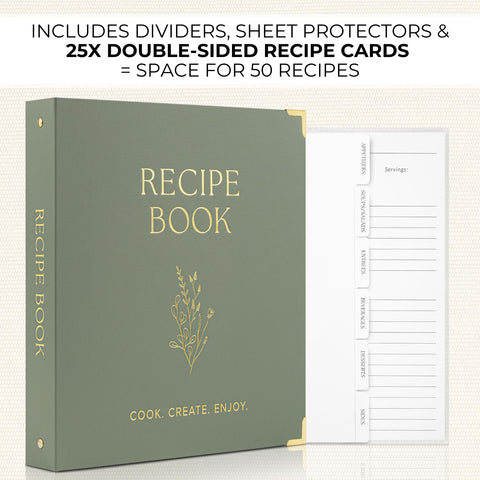 ZICOTO blank recipe cards set offers ample writing space