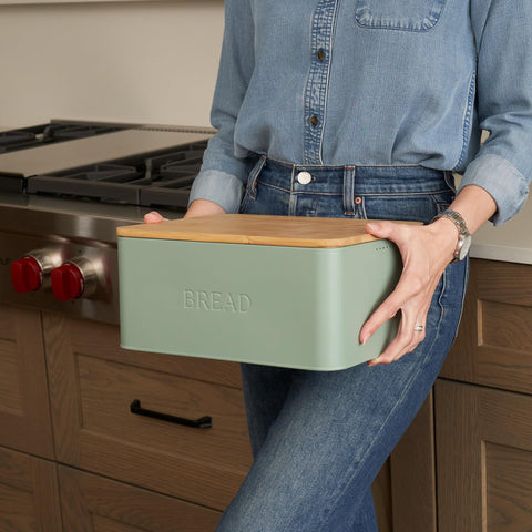 ZICOTO dimensions 11-5x5x9 inches bread box fits neatly on counters