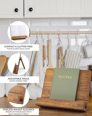 ZICOTO durable paulownia wood stand built for daily kitchen use.