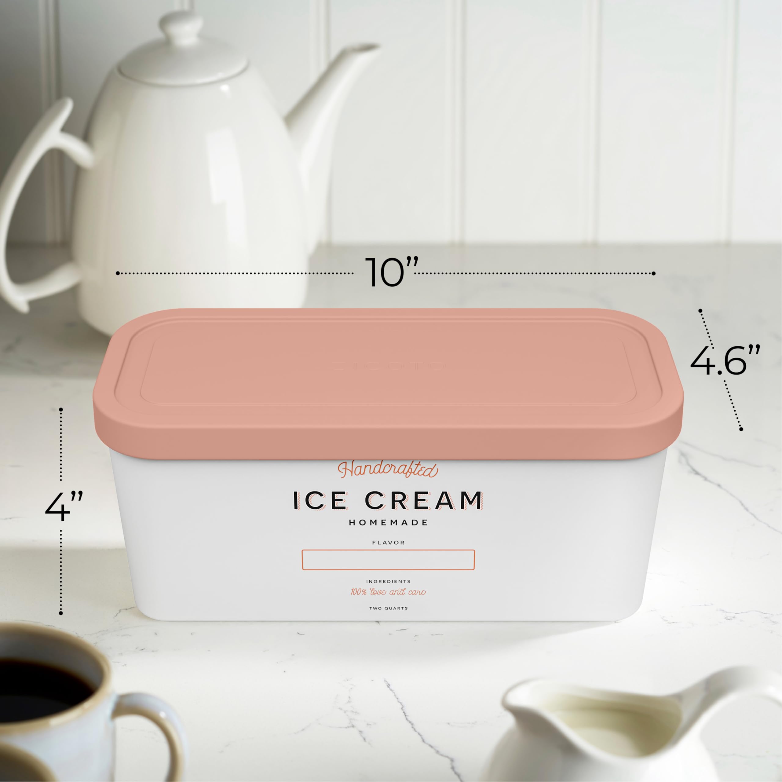 ZICOTO scoop-friendly design makes it easy to portion out frozen flavors.