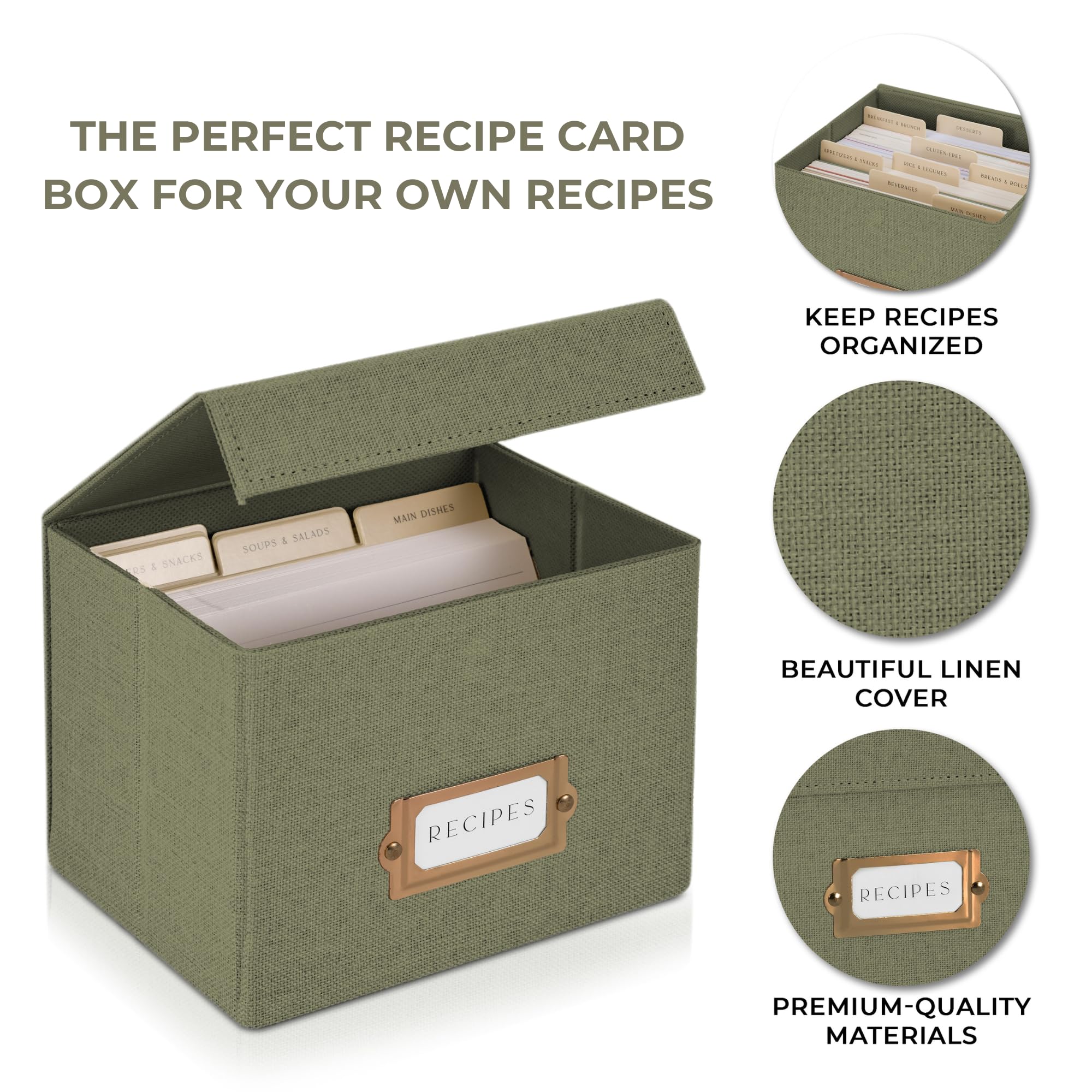 ZICOTO recipe cards inside demonstrating capacity for organization