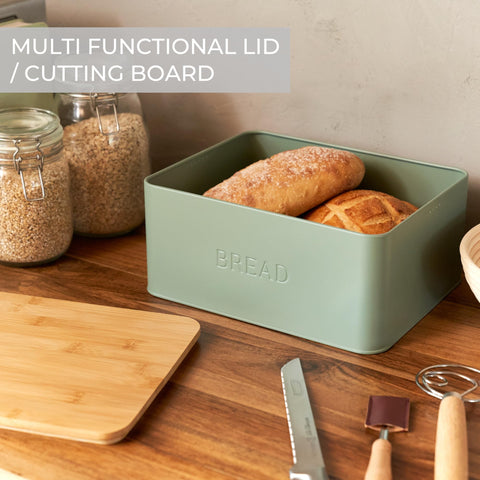 ZICOTO sage-hued bread box adds modern style to your countertop