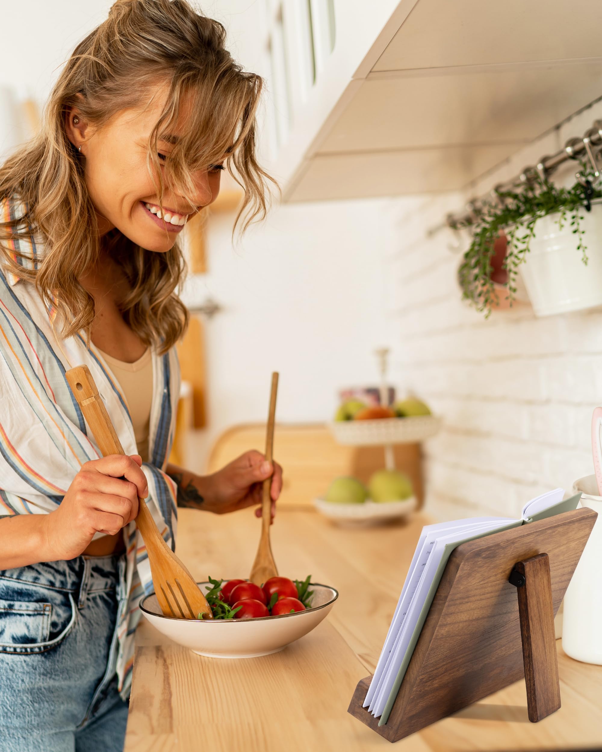 ZICOTO tablet and smartphone stand supports versatile kitchen use.