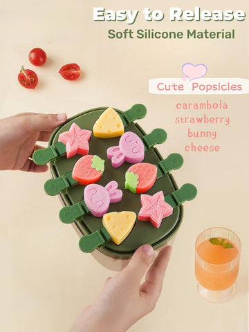 Zigihos soft silicone popsicle mold offers flexible unmolding.
