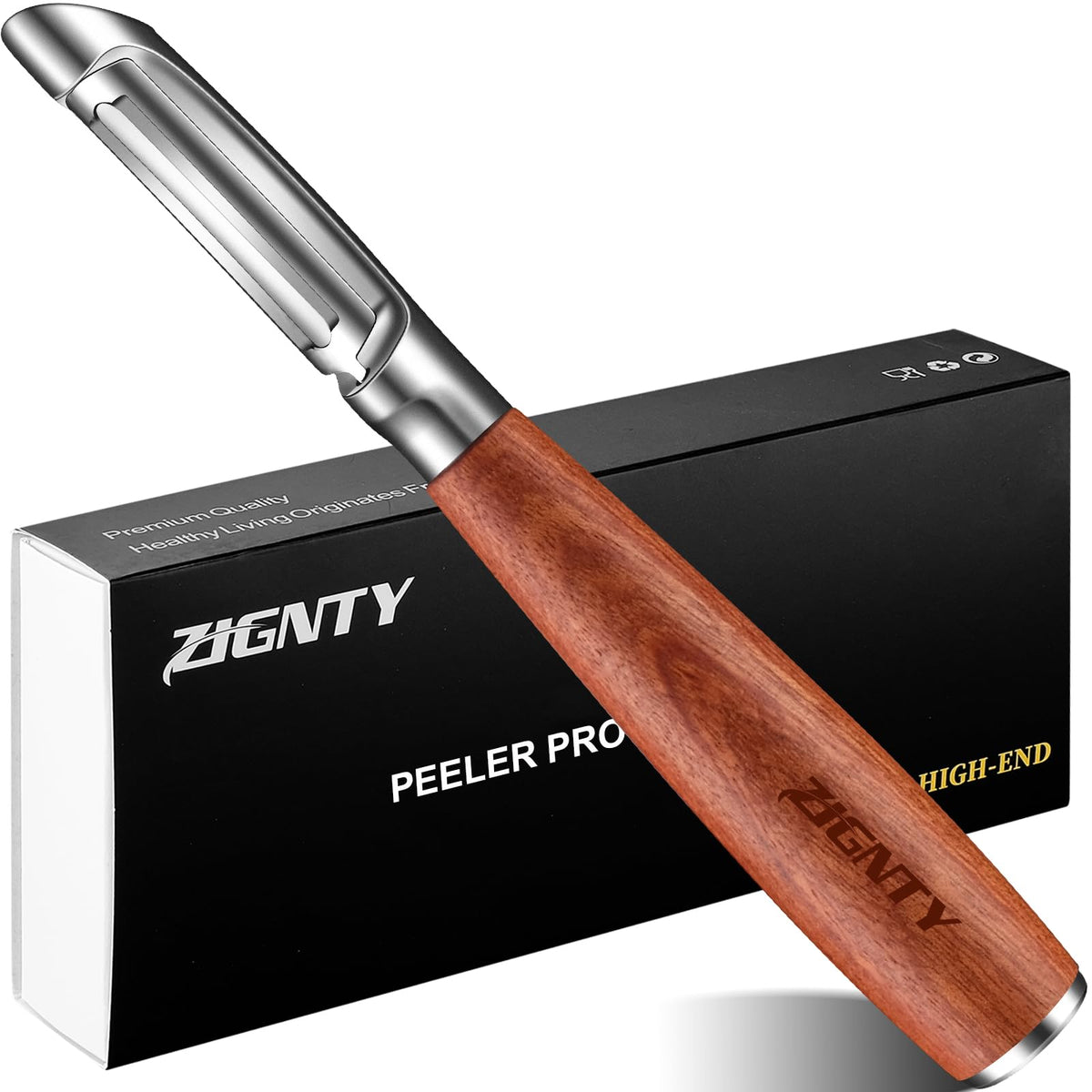 ZIGNTY vegetable peeler with ultrasharp blade for precise peeling