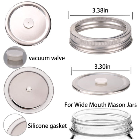 ZiHenryDa 86mm lids fit 3.38 inch jars for versatile storage