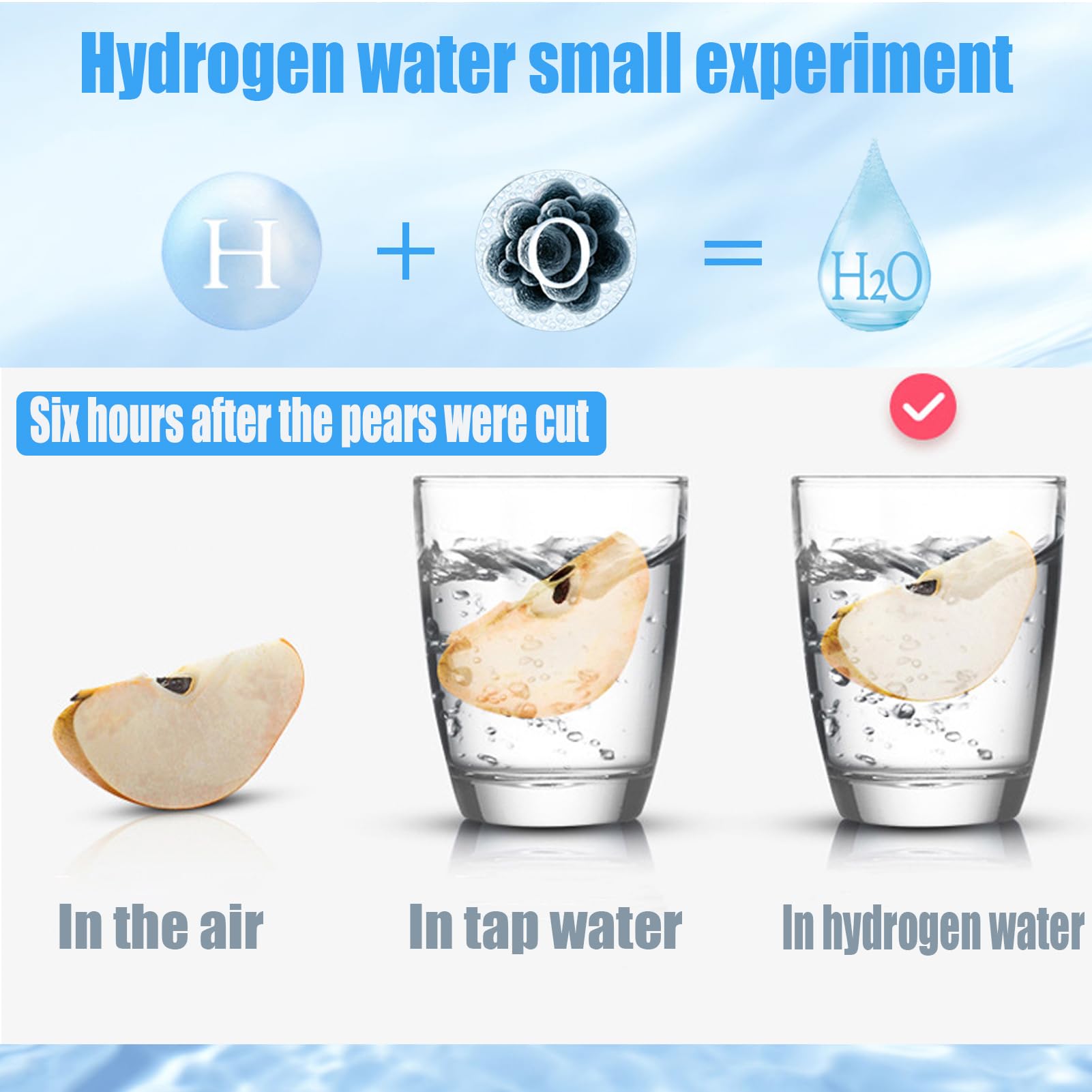 ZIHUOFAN hydrogen bottle blue indicator signals ready water