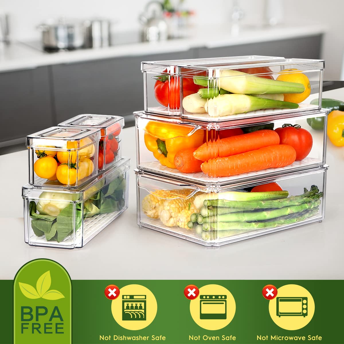 Large size bin from ZIJUND stores bulk vegetables neatly