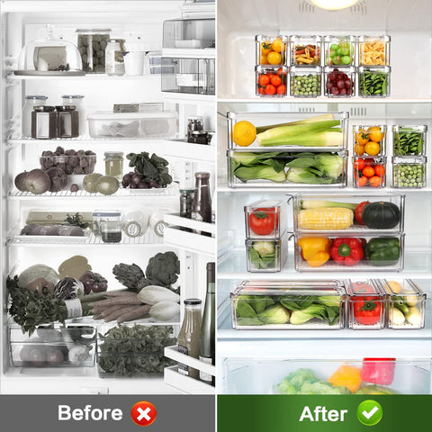 Medium size bin fits cucumbers and carrots for easy access