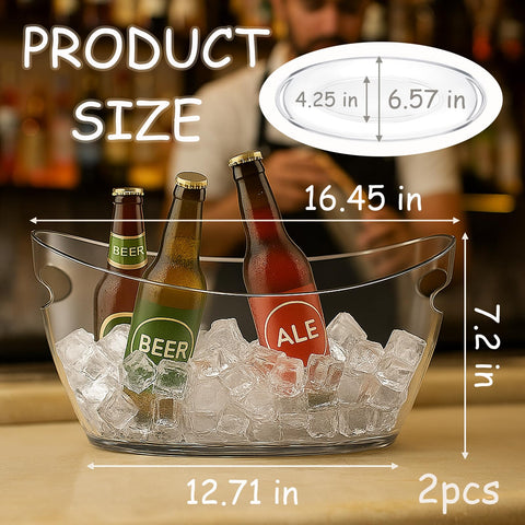 ZILAMGOO BPA-free ice scoop included for easy serving at gatherings.