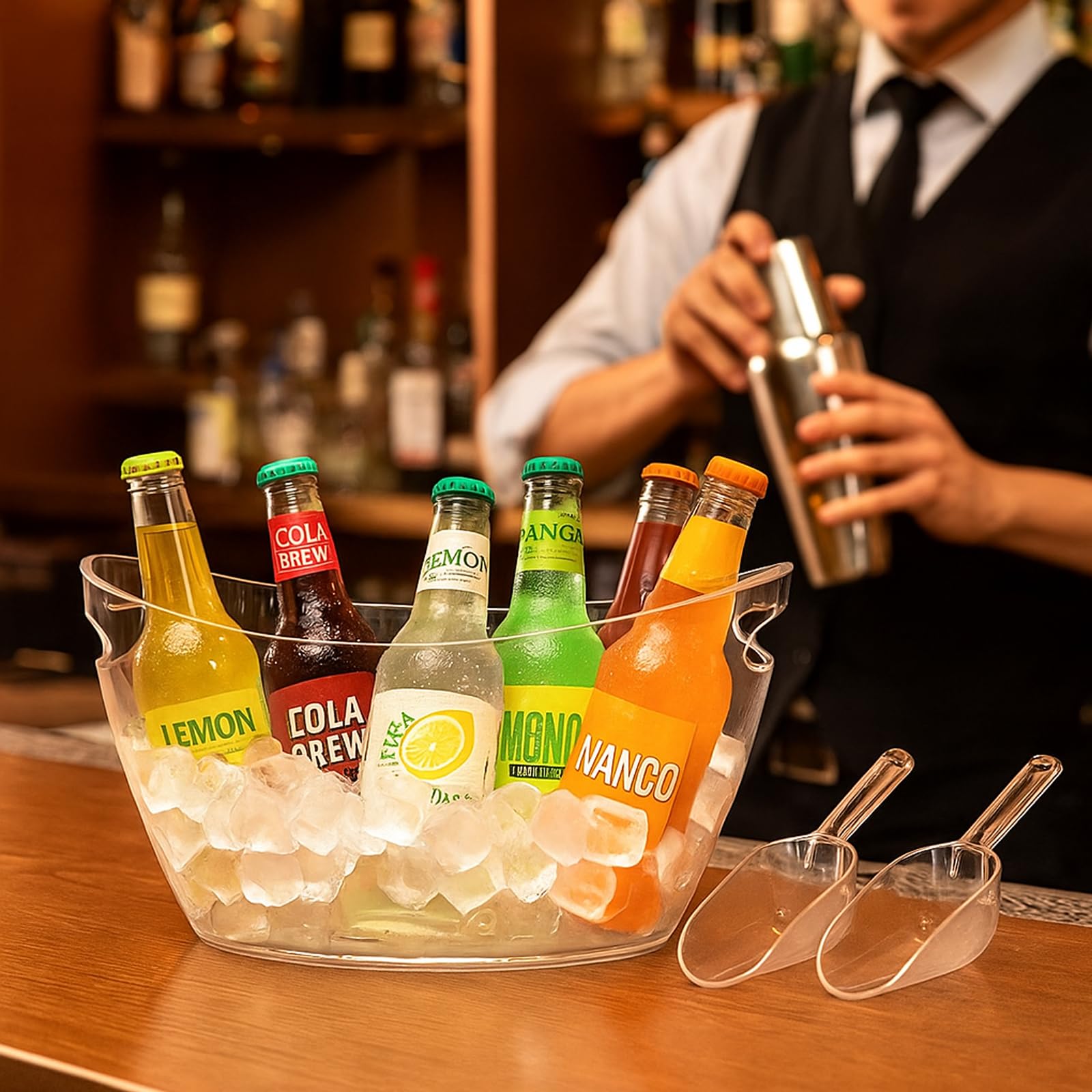 ZILAMGOO versatile display tub doubles as centerpiece or beverage tub.