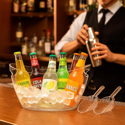 ZILAMGOO versatile display tub doubles as centerpiece or beverage tub.