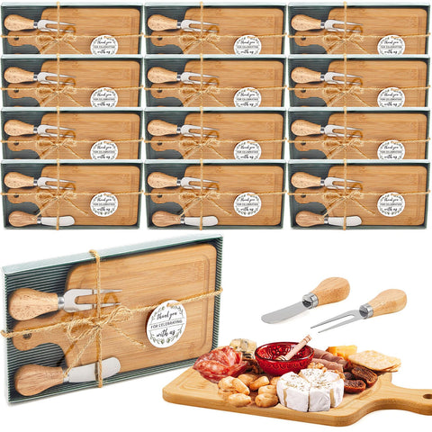 Ziliny square bamboo cheese board, bridal shower prize with rustic finish
