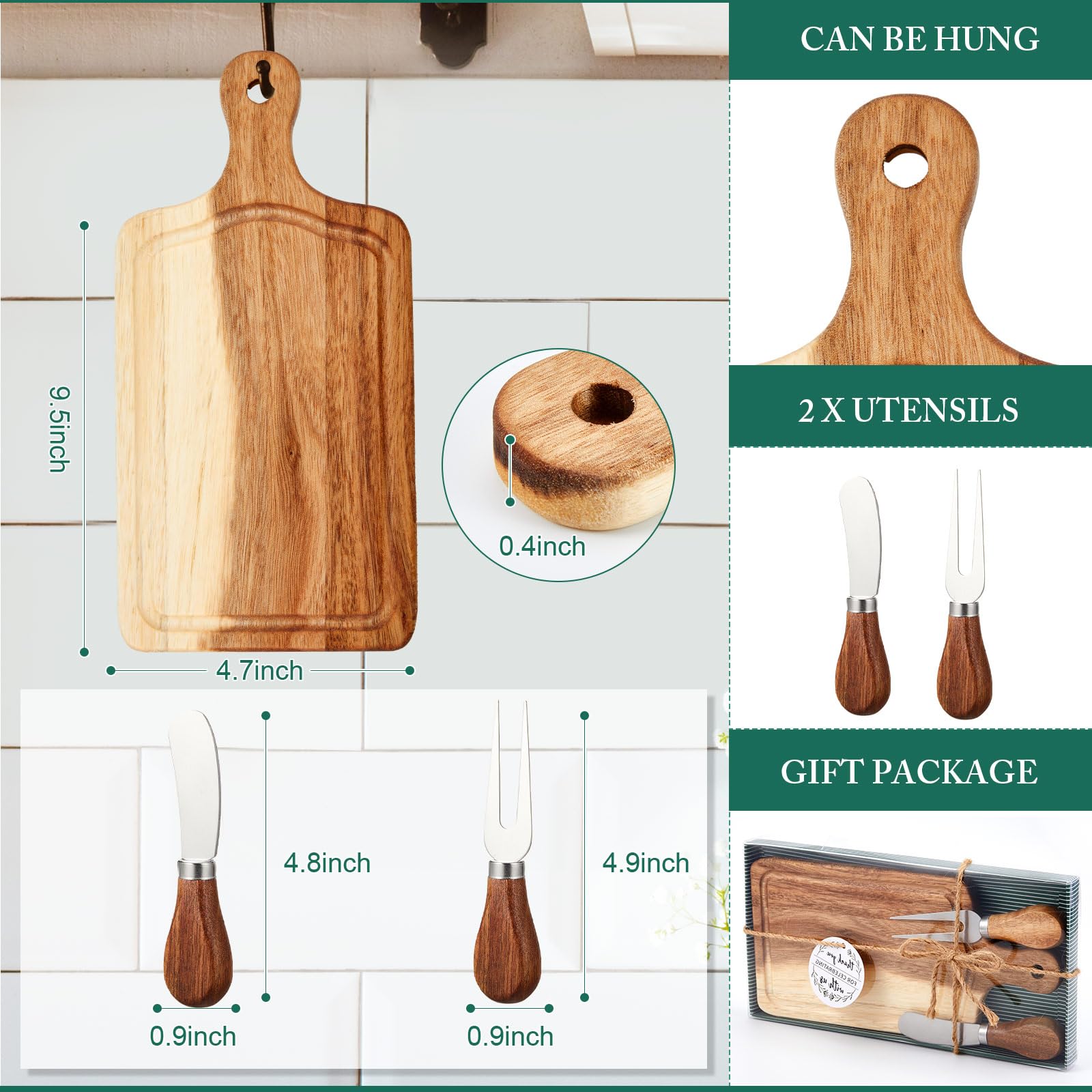 Ziliny cheese boards with knives and forks set for easy serving