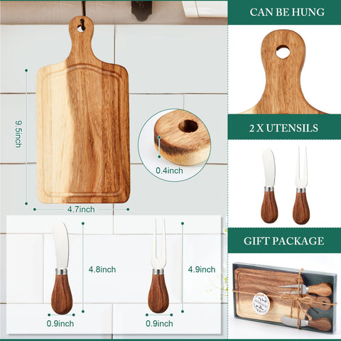 Ziliny cheese boards with knives and forks set for easy serving