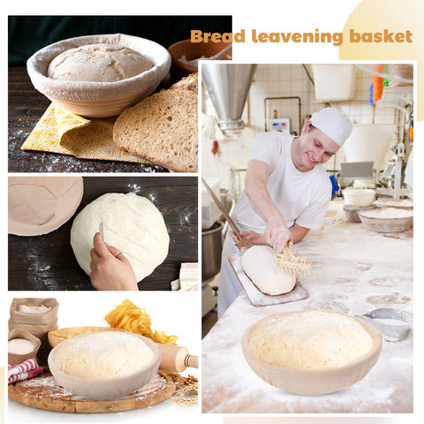 Ziliny bread proofing kit includes six baskets for family baking.