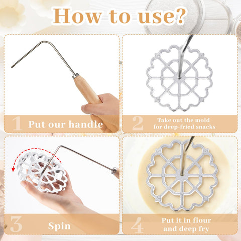Ziliny bunuelos mold with handle ideal for homemade treats
