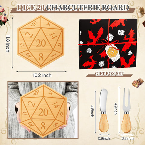Ziliny D20 board with knives and forks enabling easy slicing and serving.