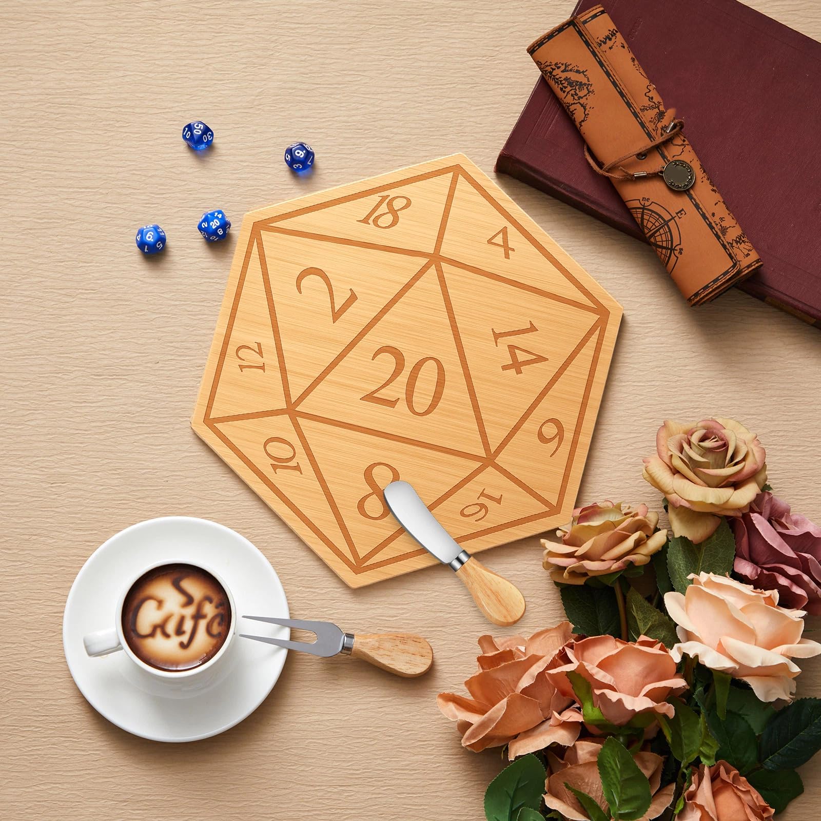 Ziliny laser engraved dice numbers stay crisp for long lasting decor.