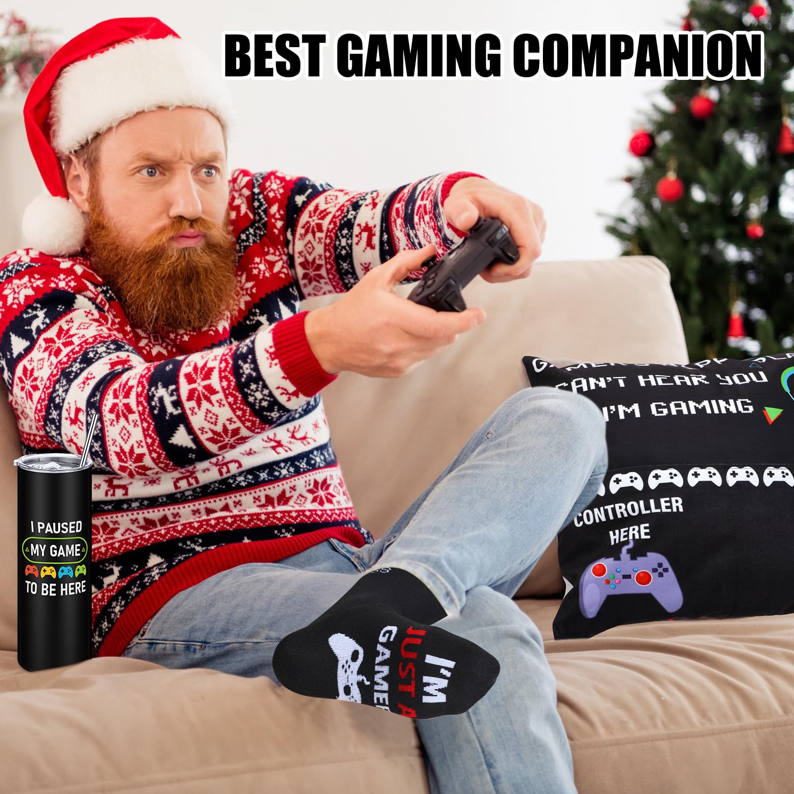 Ziliny gaming pillow cover with soft texture for cozy setups