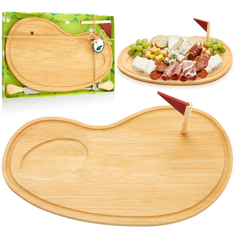 Ziliny golf cheese board gift set with box and knives for elegant gifting