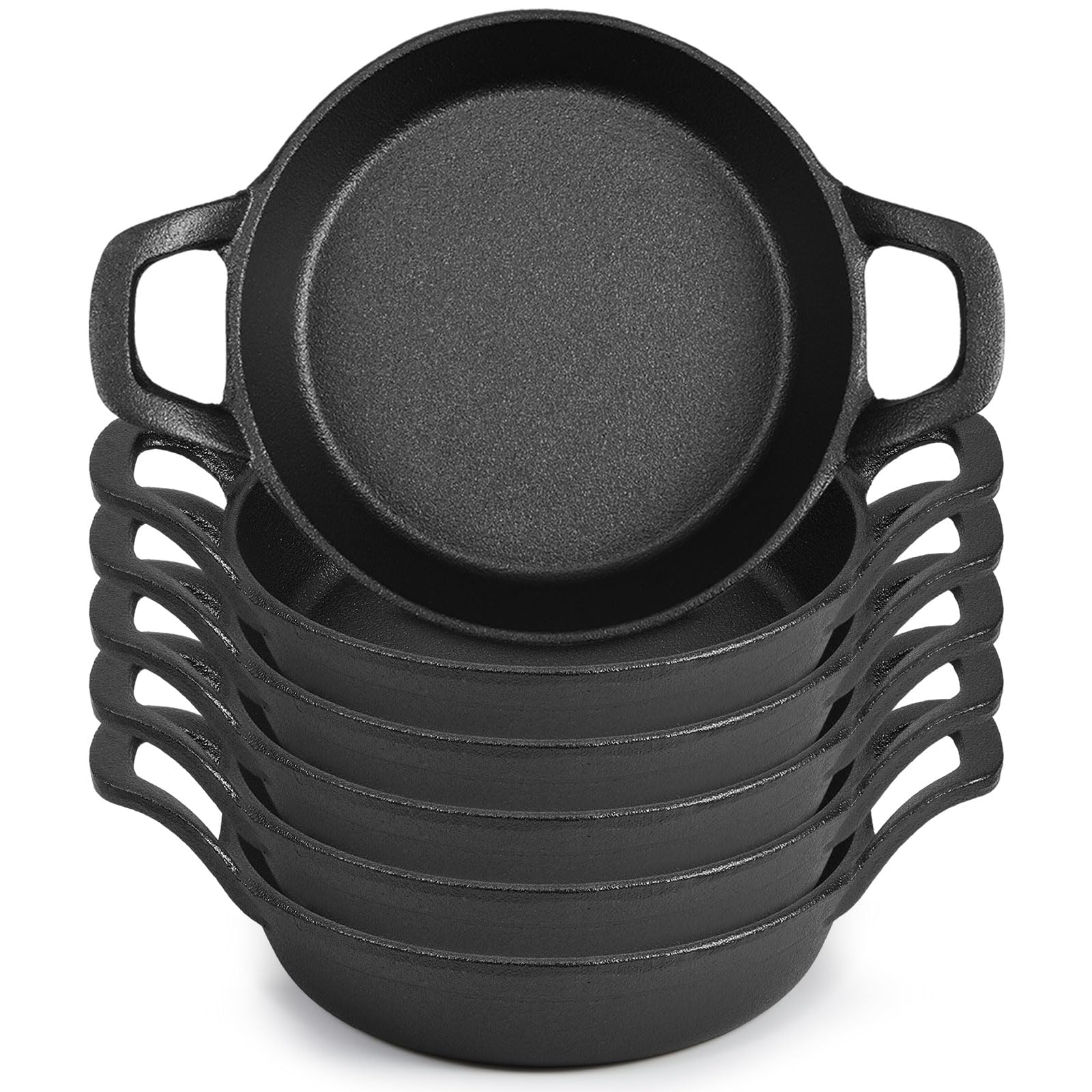 Ziliny mini cast iron skillet top view for small portions