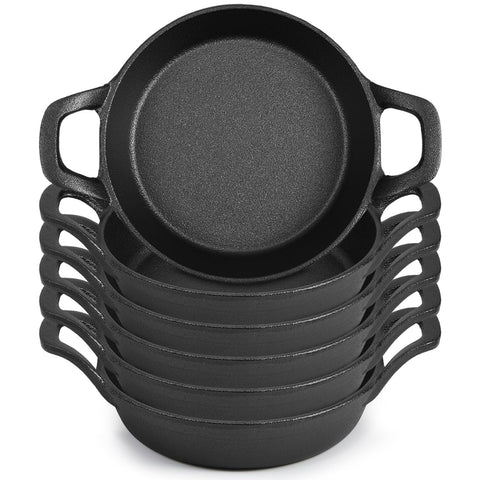Ziliny mini cast iron skillet top view for small portions