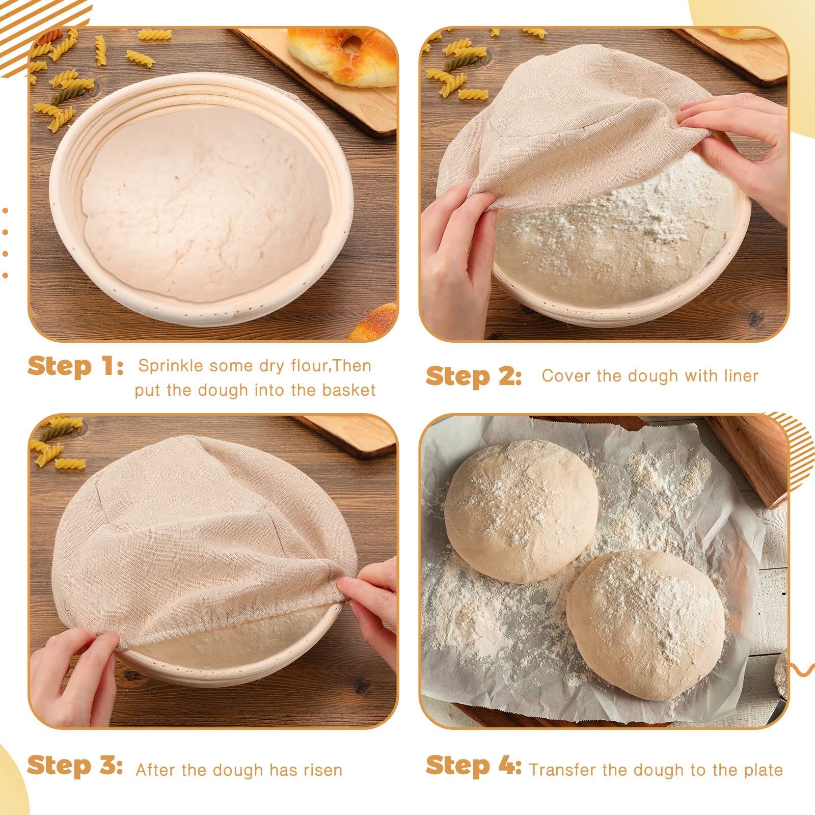 Ziliny plastic scraper aids easy dough release and cleanup.