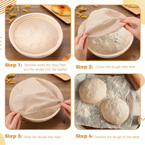 Ziliny plastic scraper aids easy dough release and cleanup.