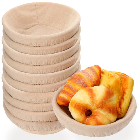 Ziliny round proofing basket 9-inch helps shape rustic artisan loaves.