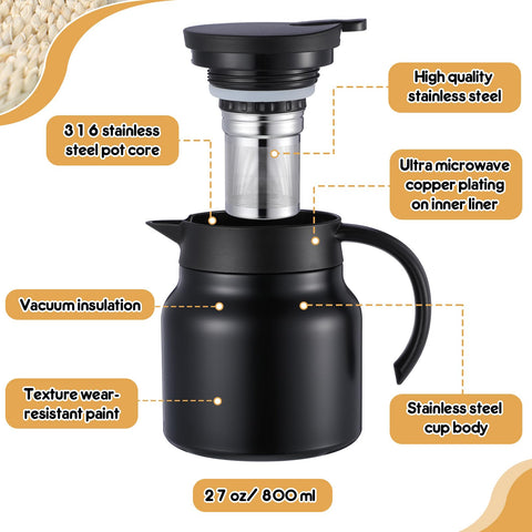 Ziliny carafe handle detail, easy pouring with spill-free spout