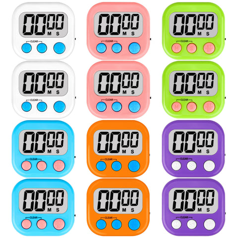 ZILLEEN classroom timer 12-pack front view for quick activity timing.