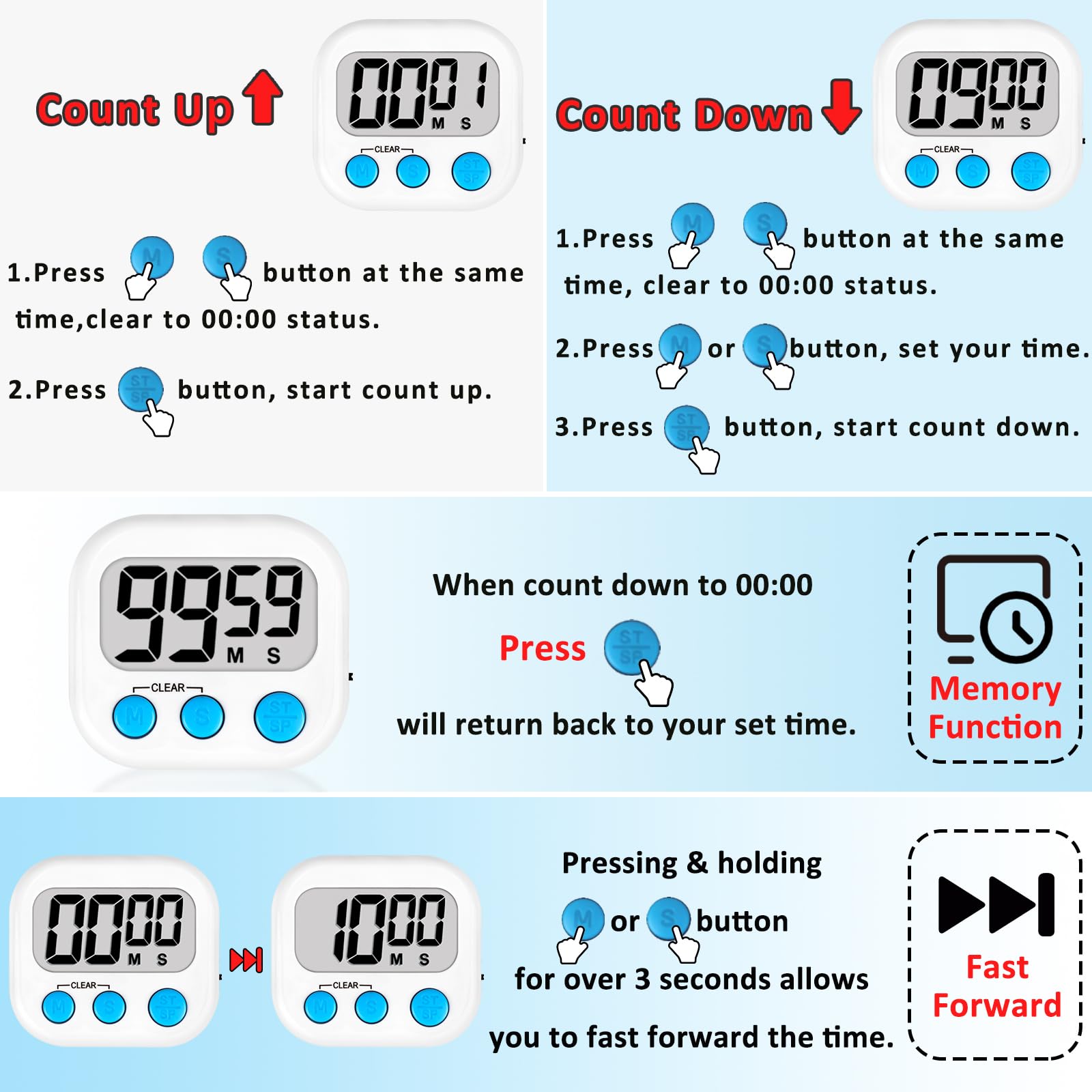 ZILLEEN kitchen-style timer for cooking and classroom tasks.