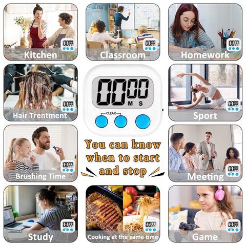 ZILLEEN timer emits a loud alarm audible across the room.