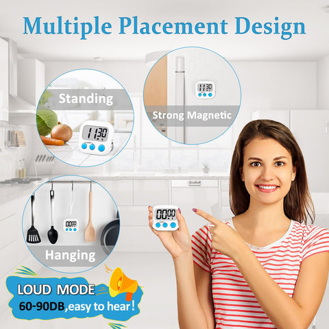 ZILLEEN timer with magnetic back attachment for easy fridge mounting.