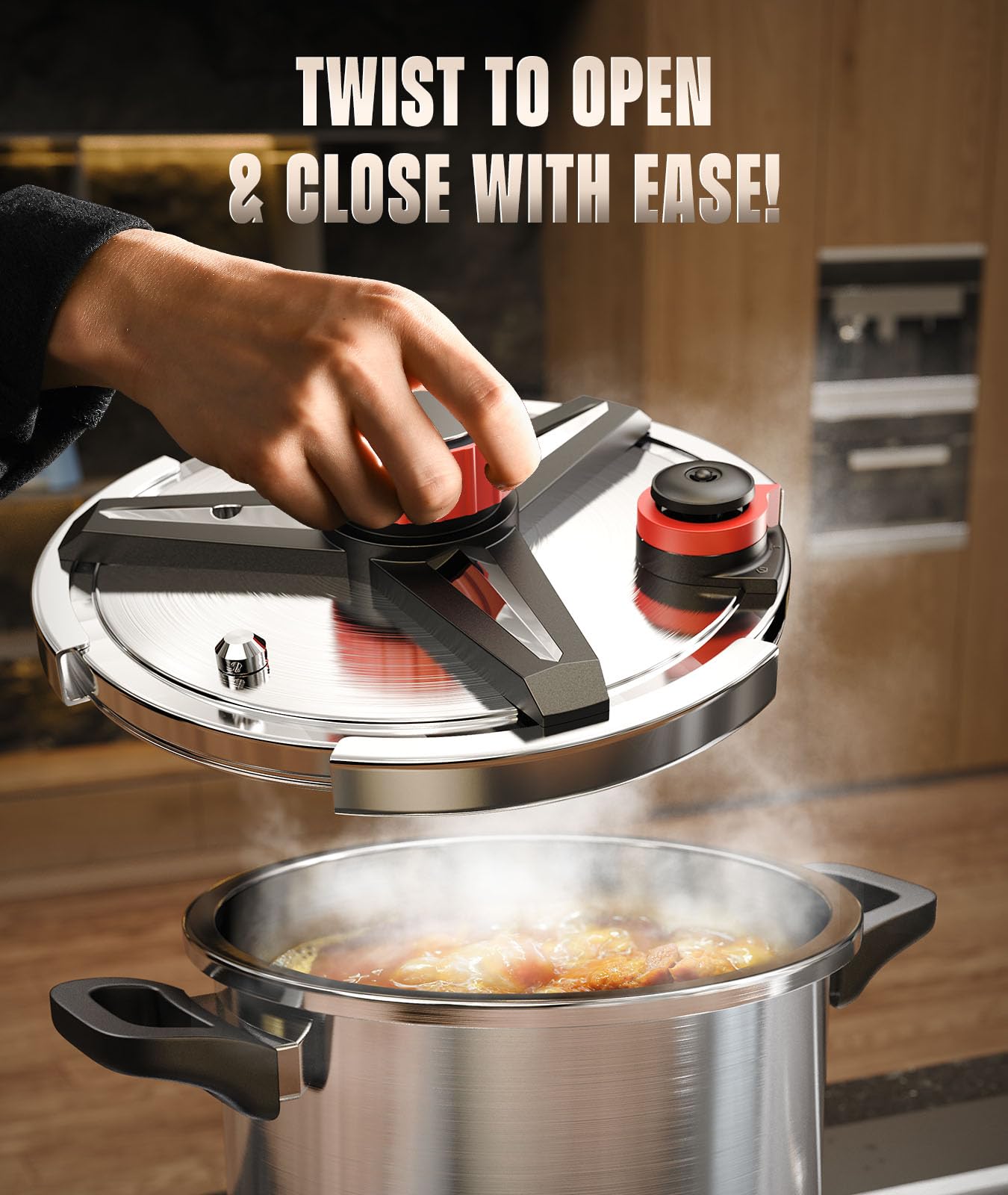 ZILODE 13QT 18/8 stainless steel body preserves flavor and cleans easily.