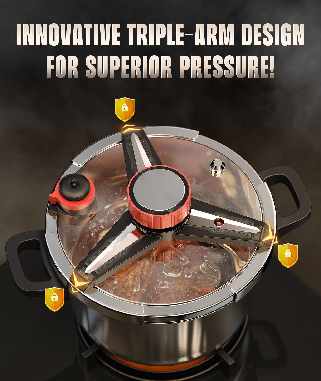 ZILODE 13QT steam rack included for versatile steaming.