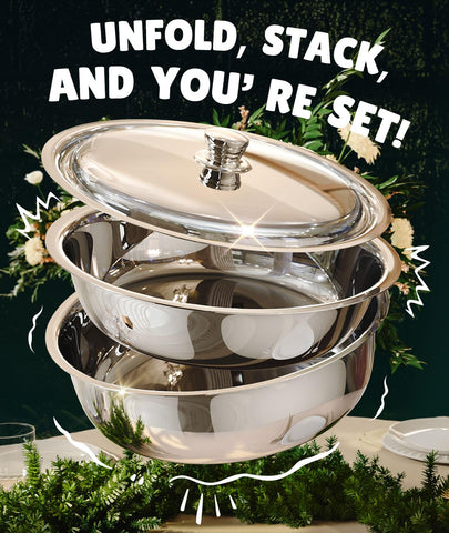 ZILODE 4-pack chafing dishes ideal for parties and gatherings
