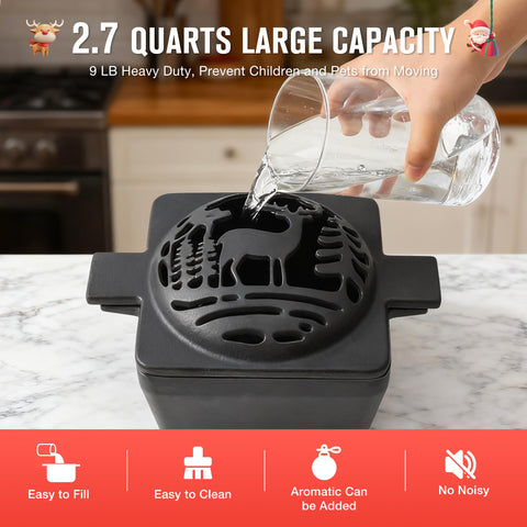 ZIMOMOTA cast iron humidifier delivers durable warmth and steady humidity on cold days.
