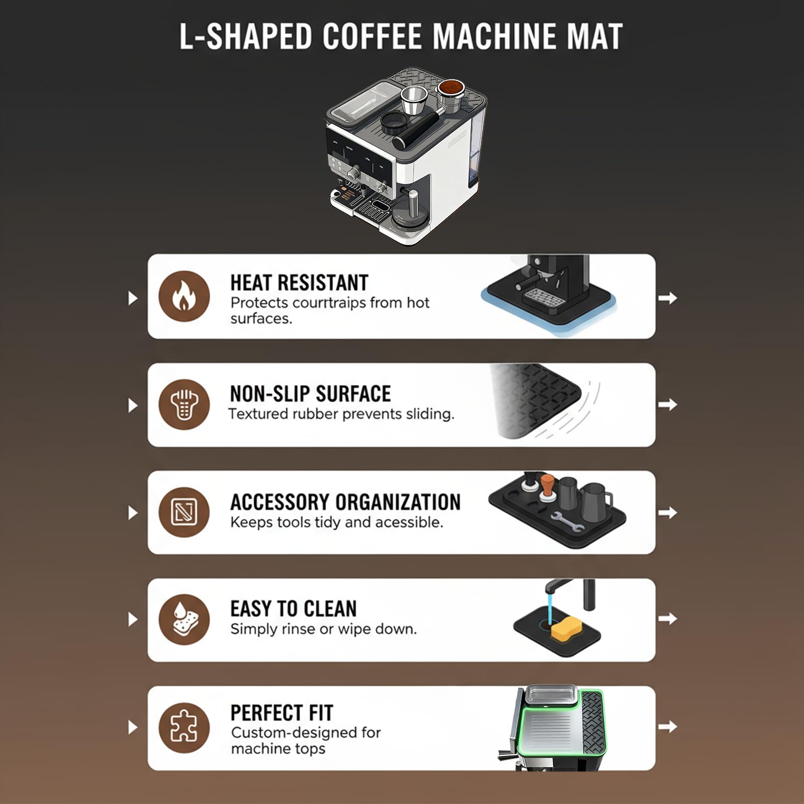 Zinkitool silicone mat pairs with Ninja ES601 as a barista tool station.